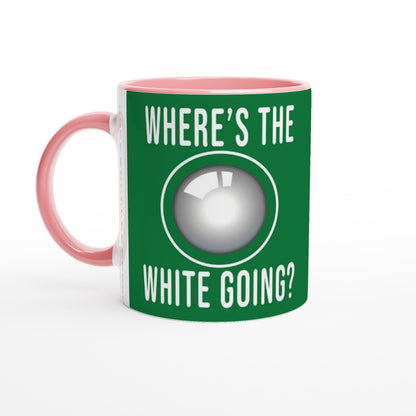 Snooker Mug - Where's The White Going? - fun Mug
