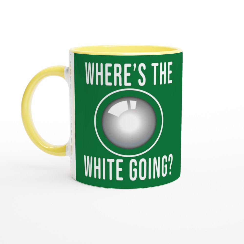 Where's the White Going Snooker Mug