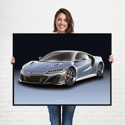 Supercar Acura NSX Honda Print - fast sports cars Poster