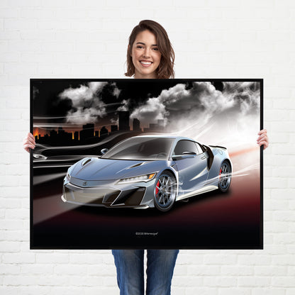 Supercar Acura NSX Honda Print - fast sports cars Poster