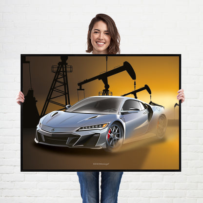 Supercar Acura NSX Honda Print - fast sports cars Poster