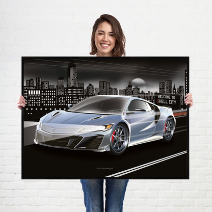 Supercar Acura NSX Honda Print - fast sports cars Poster