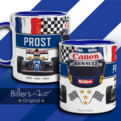 Classic World Champion Alain Prost's Car & Helmet Formula 1 Mug