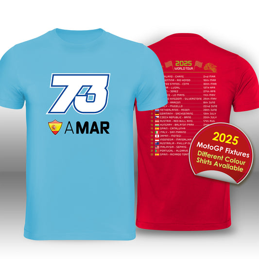 Alex Marquez 2025 MotoGP Race Calendar T-Shirt