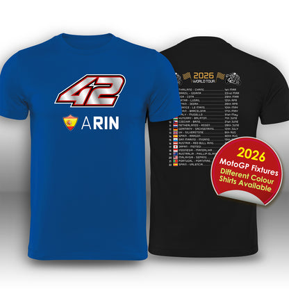 Alex Rins 2026 MotoGP Race Calendar T-Shirt