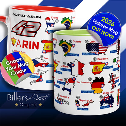 Alex Rins MotoGP 2026 Season Fixtures Racing Calendar Mug