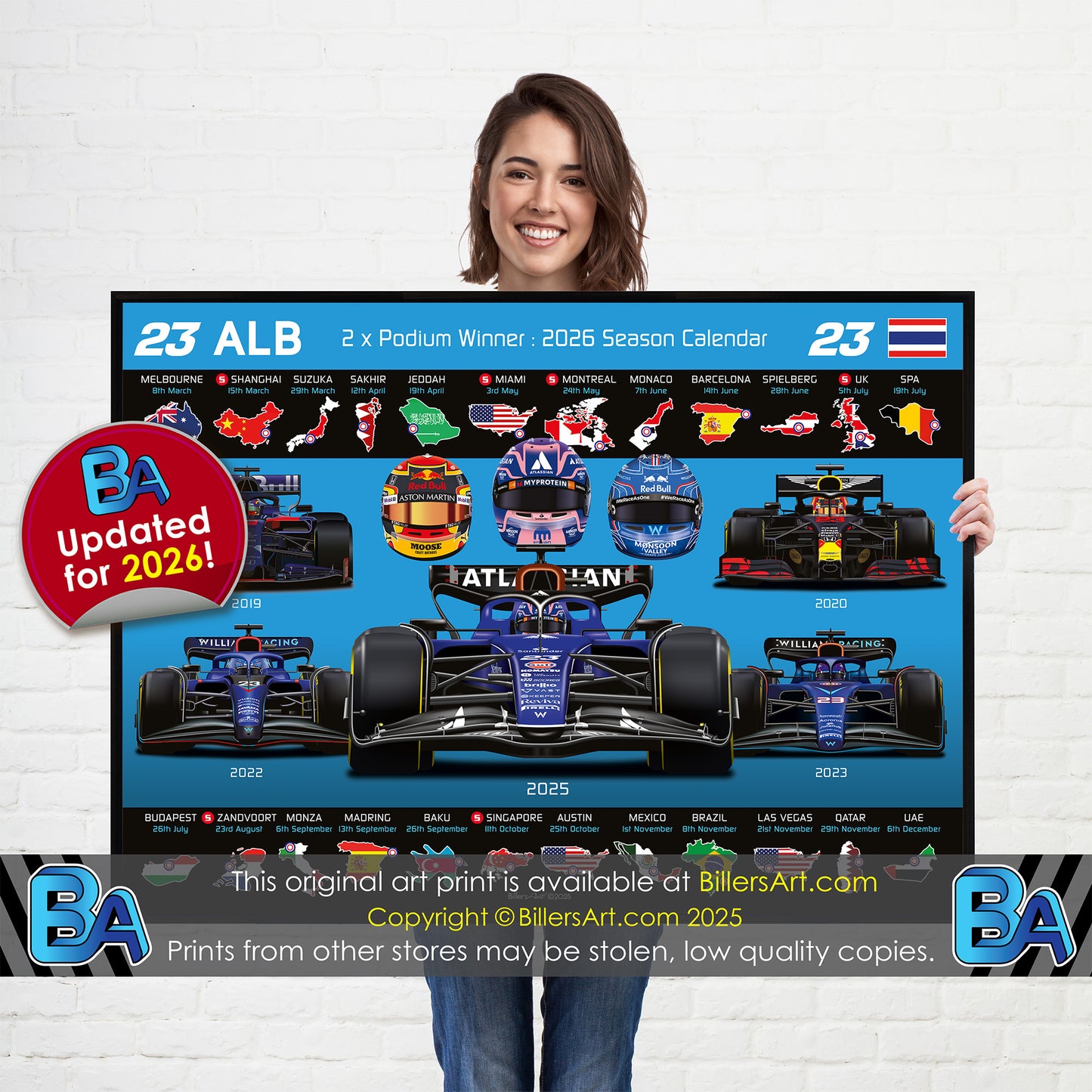 Alexander Albon 2026 Formula 1 Celebration Print