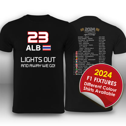 Alexander Albon Formula 1 2024 Calendar T-Shirt