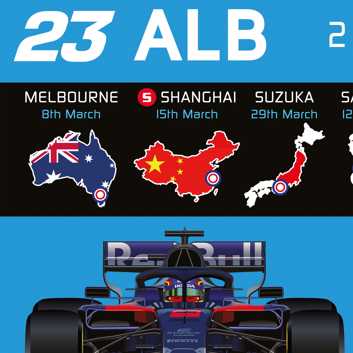 Alexander Albon 2026 Formula 1 Celebration Print