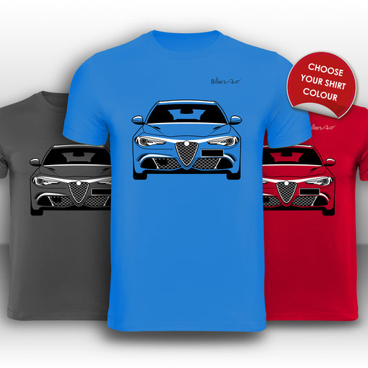 Alfa Romeo Giulia Front View High Quality T-Shirt