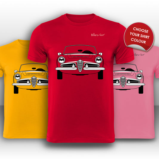 Alfa Romeo Spider 1964 Front View High Quality T-Shirt