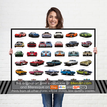 Car Collection Poster - Great Cars Wall Print