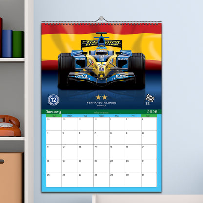 2026 All Time Best Racing Drivers Calendar