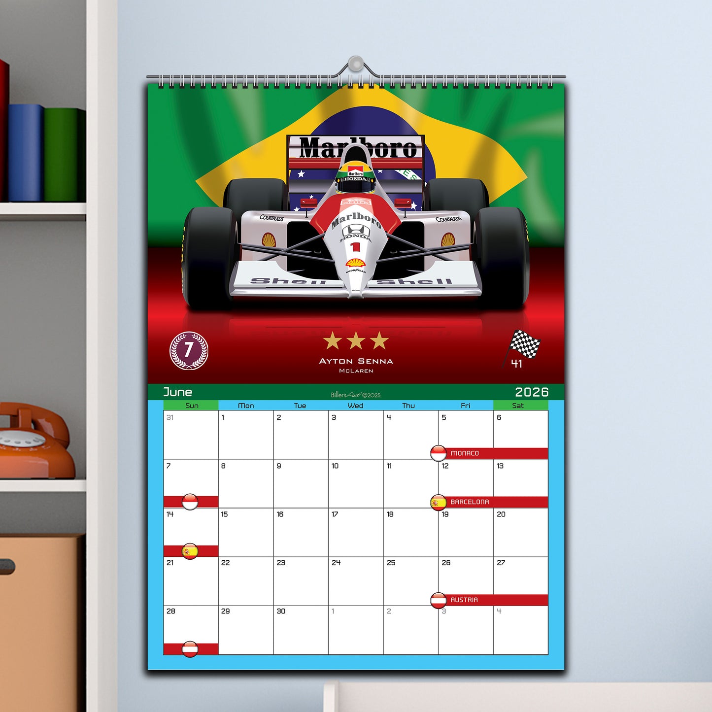 2026 All Time Best Racing Drivers Calendar