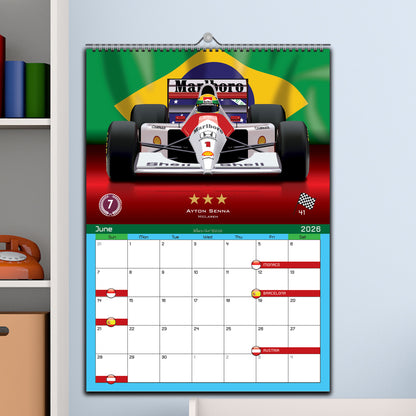 2026 All Time Best Racing Drivers Calendar