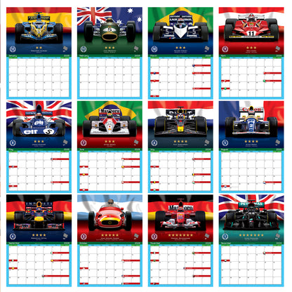 2026 All Time Best Racing Drivers Calendar