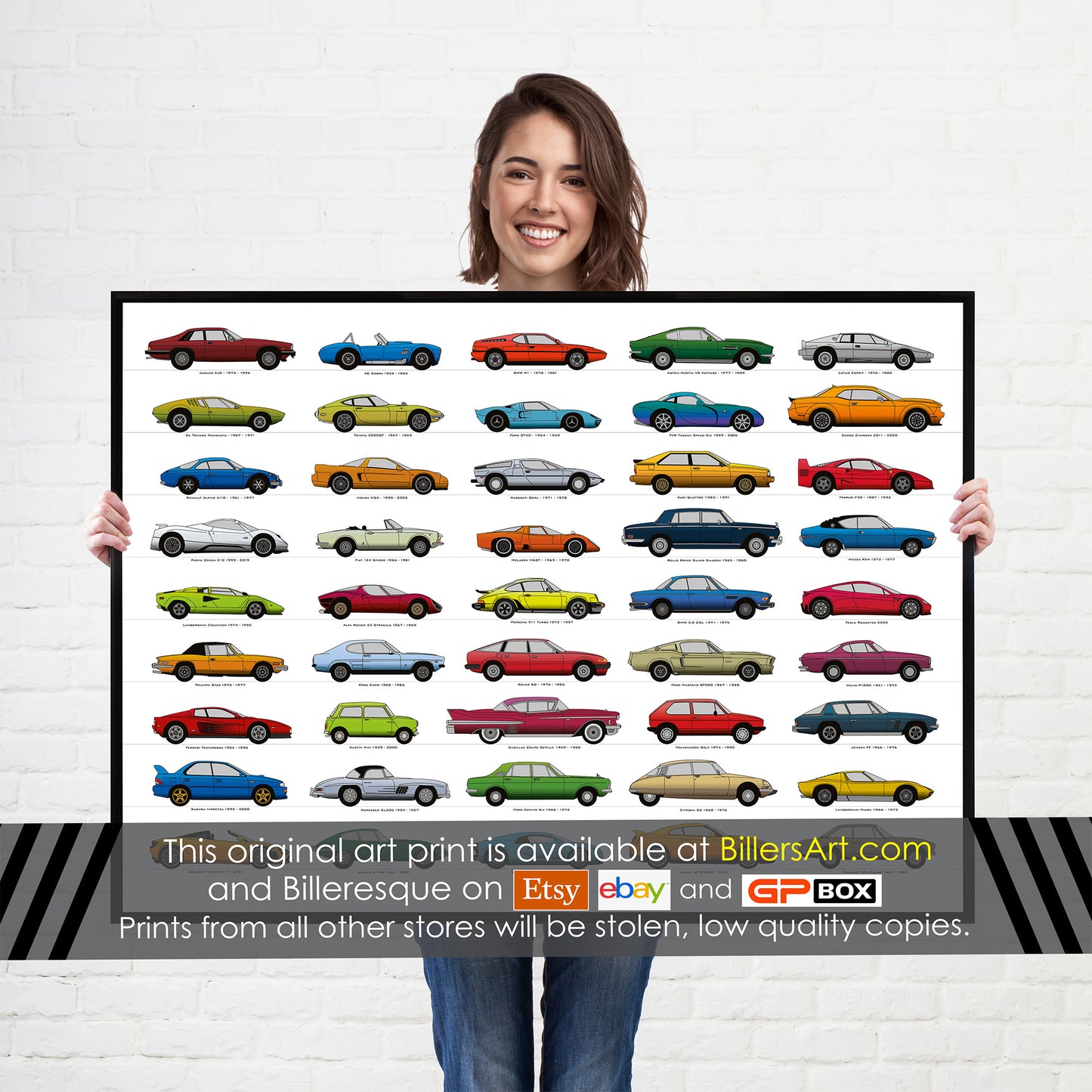 Car Collection Poster - Classic Cars Art Print