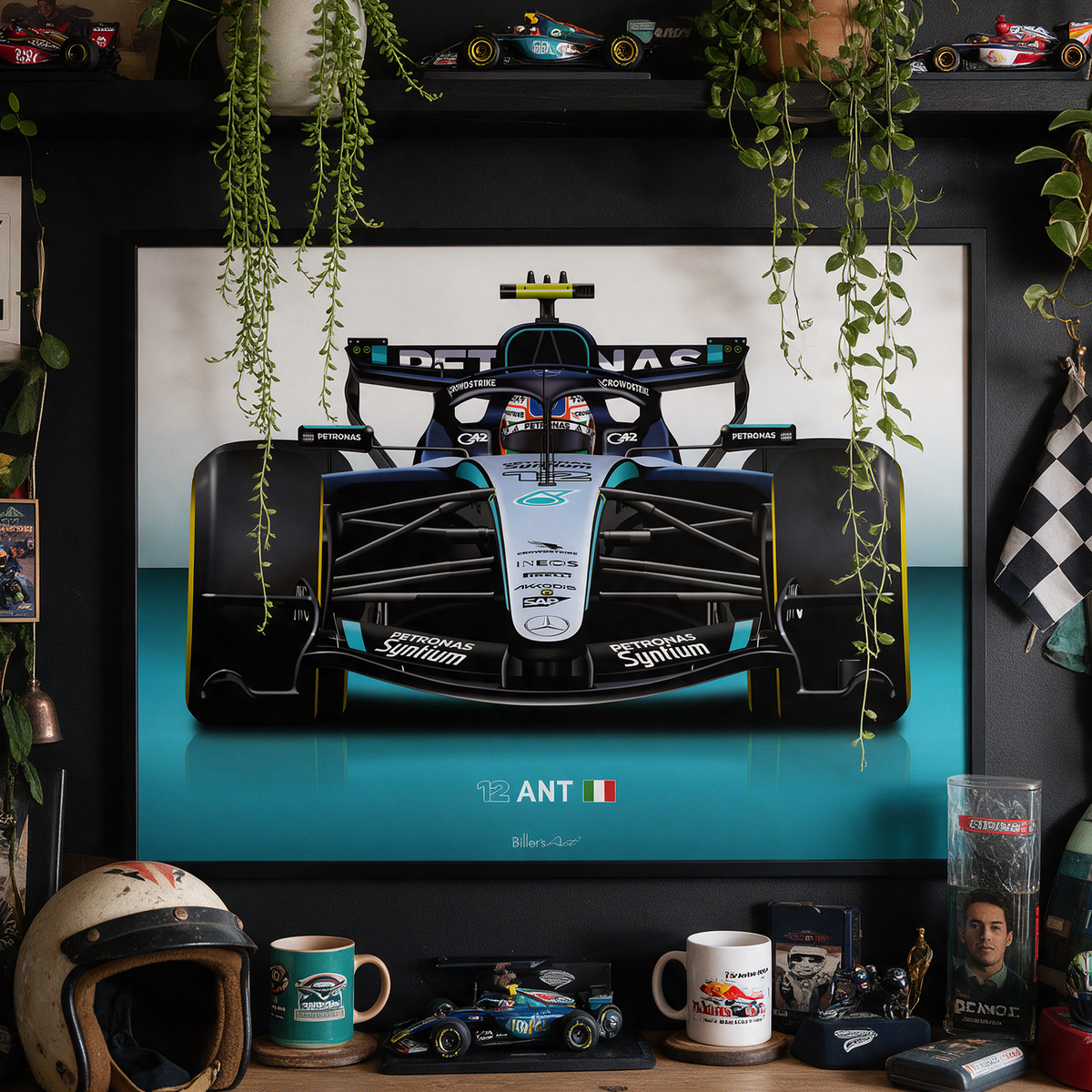 Andrea Kimi Antonelli Formula 1 Mercedes 2026 Racing Car Print