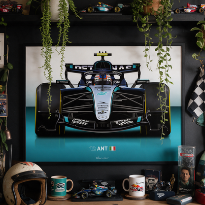 Andrea Kimi Antonelli Formula 1 Mercedes 2026 Racing Car Print