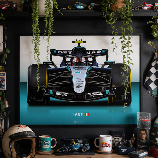 Andrea Kimi Antonelli Formula 1 Mercedes 2026 Racing Car Print