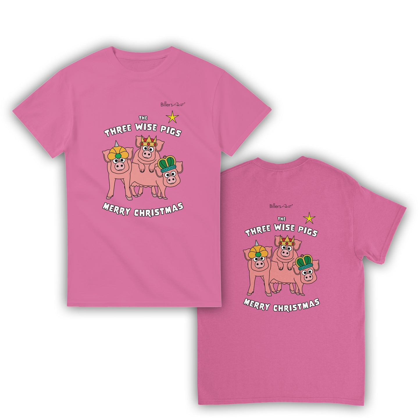 Three Wise Pigs Fun Christmas T-Shirt