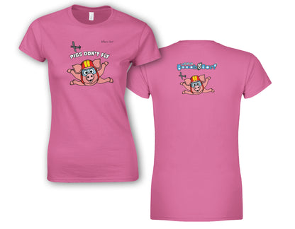 Pigs Don't Fly - Sky Diving - Beach & Sure Leisure Wear Womens' Slim Fit T-Shirt