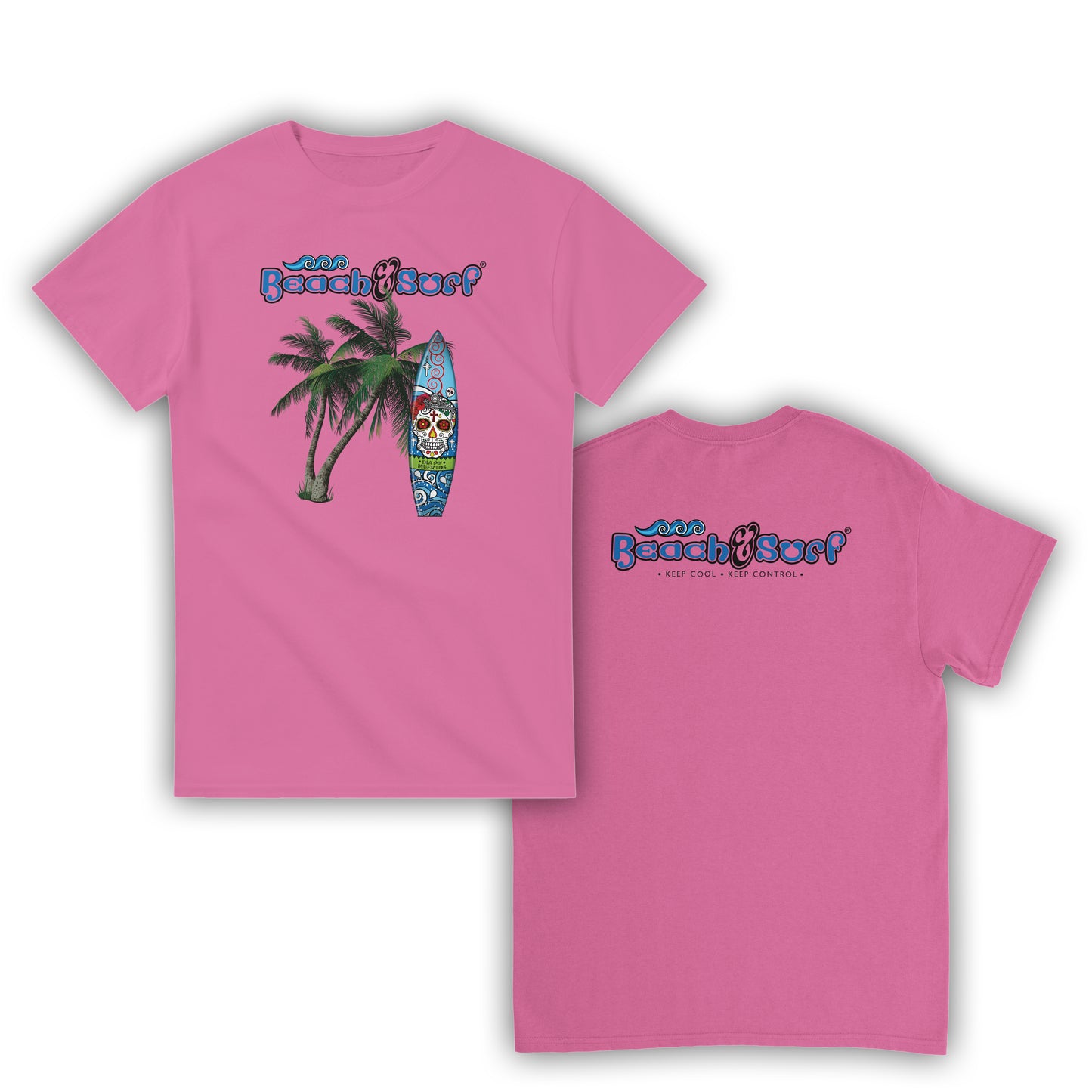 Day of the Dead Surf Board T-Shirt - BEACH & SURF Leisure Wear