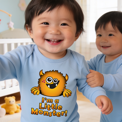I'm a Little Monster Print Baby Bodysuit