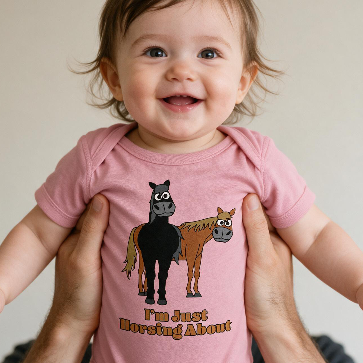 Babies Horses Bodysuit from the Farm Yard Collection