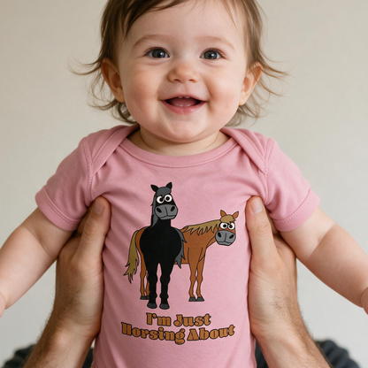 Babies Horses Bodysuit from the Farm Yard Collection