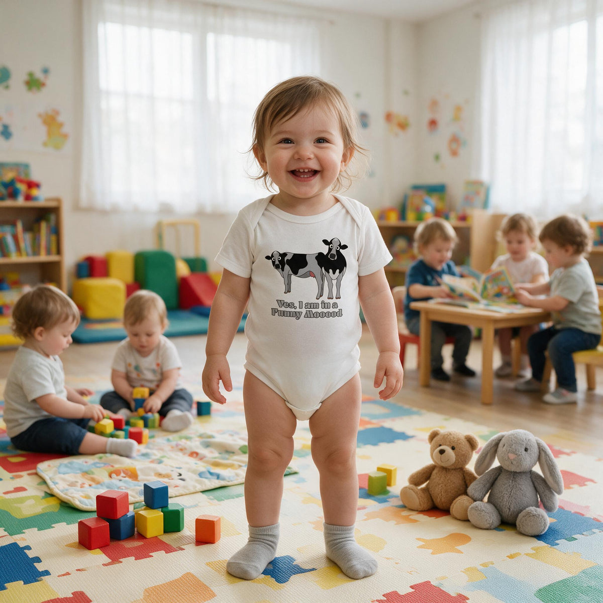 Babies Cows Bodysuit from the Farm Yard Collection