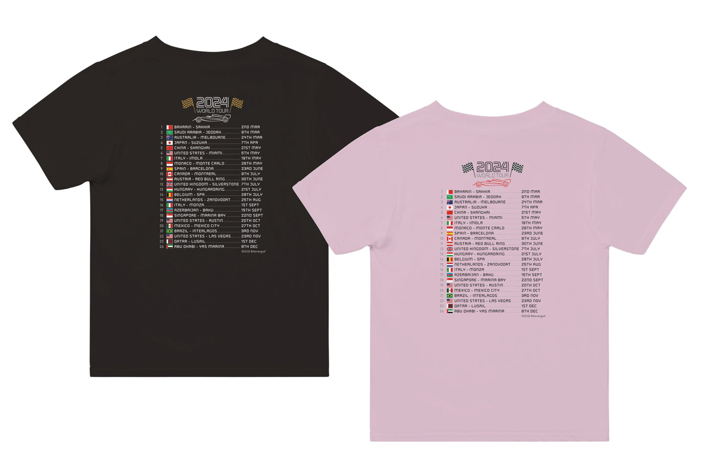 Max Verstappen Formula 1 2024 Race Calendar Children's T-Shirt