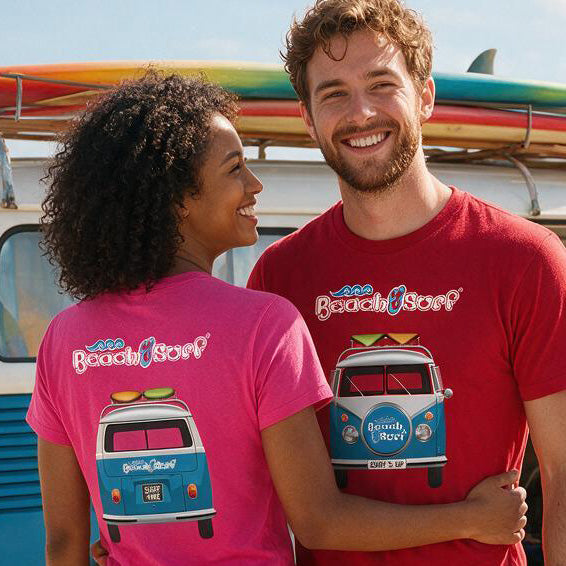 Camper Van Surfer T-Shirt - BEACH & SURF Leisure Wear