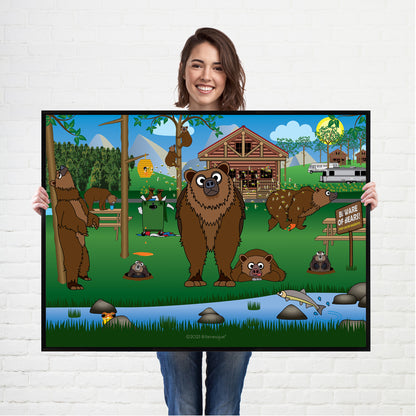 Naughty Grizzly Bears Poster