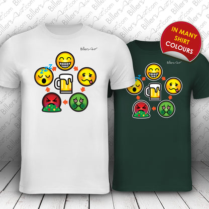 Fun Beer Journey Emoji t-shirt