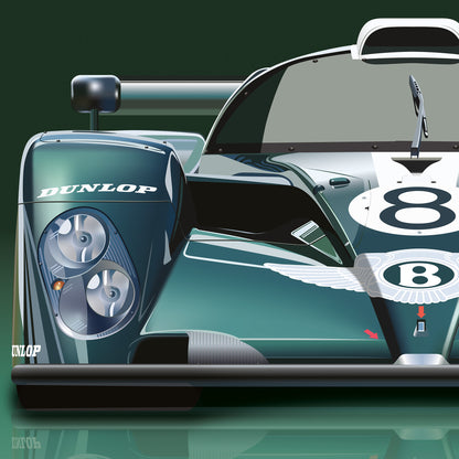 Bentley Speed 8 Endurance Racing Car Poster Wall Print