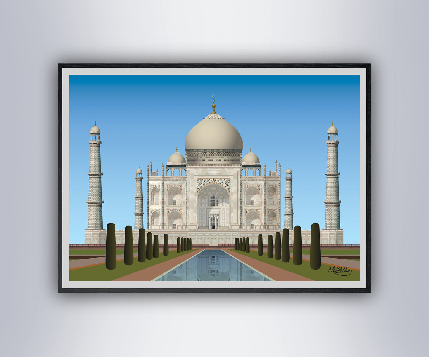 Taj Mahal Agra India Poster