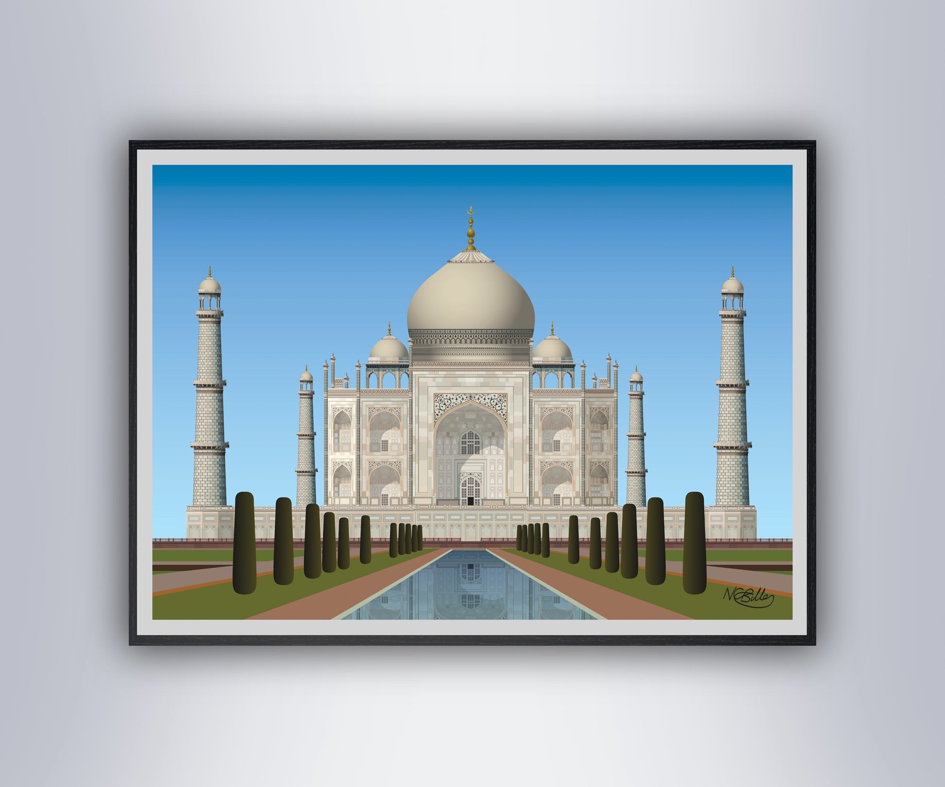 Taj Mahal Agra India Poster