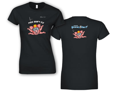 Pigs Don't Fly - Sky Diving - Beach & Sure Leisure Wear Womens' Slim Fit T-Shirt