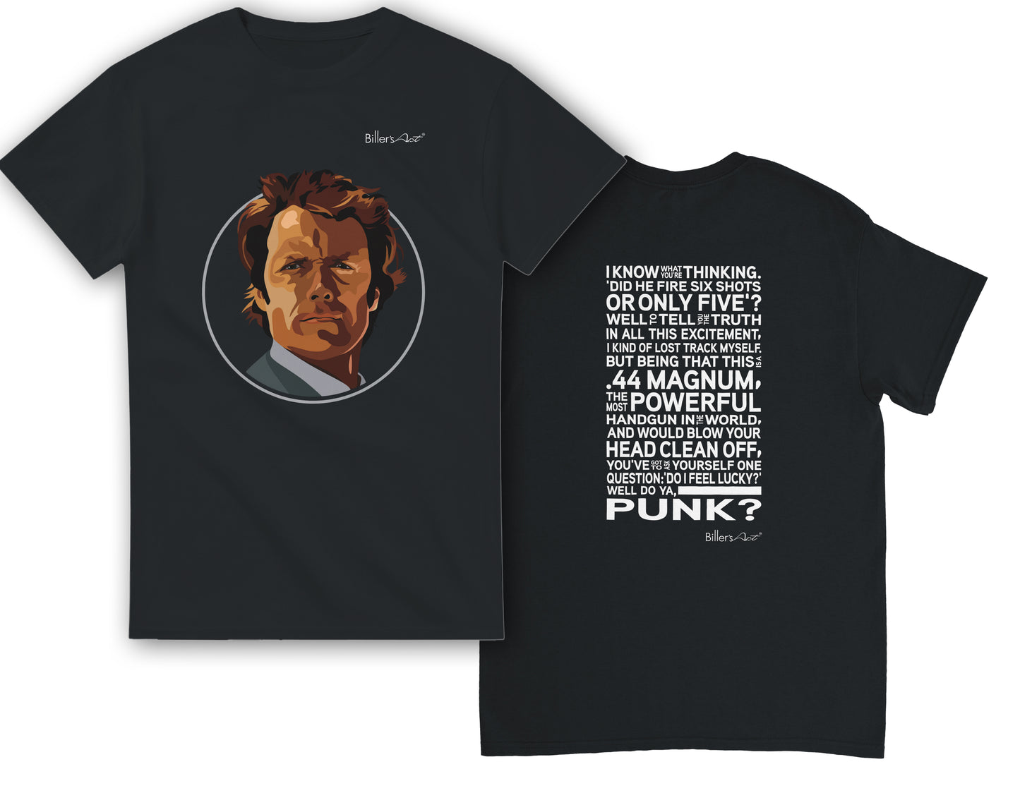Dirty Harry Movie T Shirt - Harry Callahan Quote - T Shirt Film