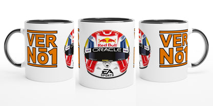 Max Verstappen Formula 1 Helmet and VER No.1 Mug