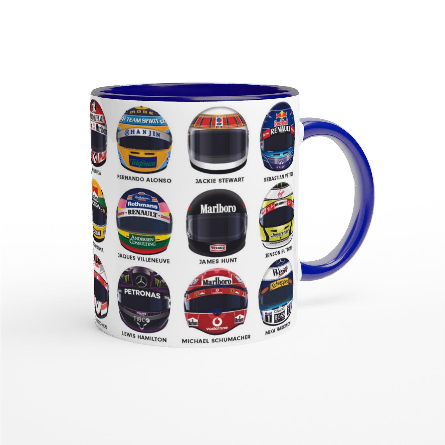 World Champion Grand Prix Winning Legends Helmet Mug