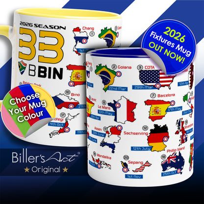 Brad Binder MotoGP 2026 Season Fixtures Racing Calendar Mug