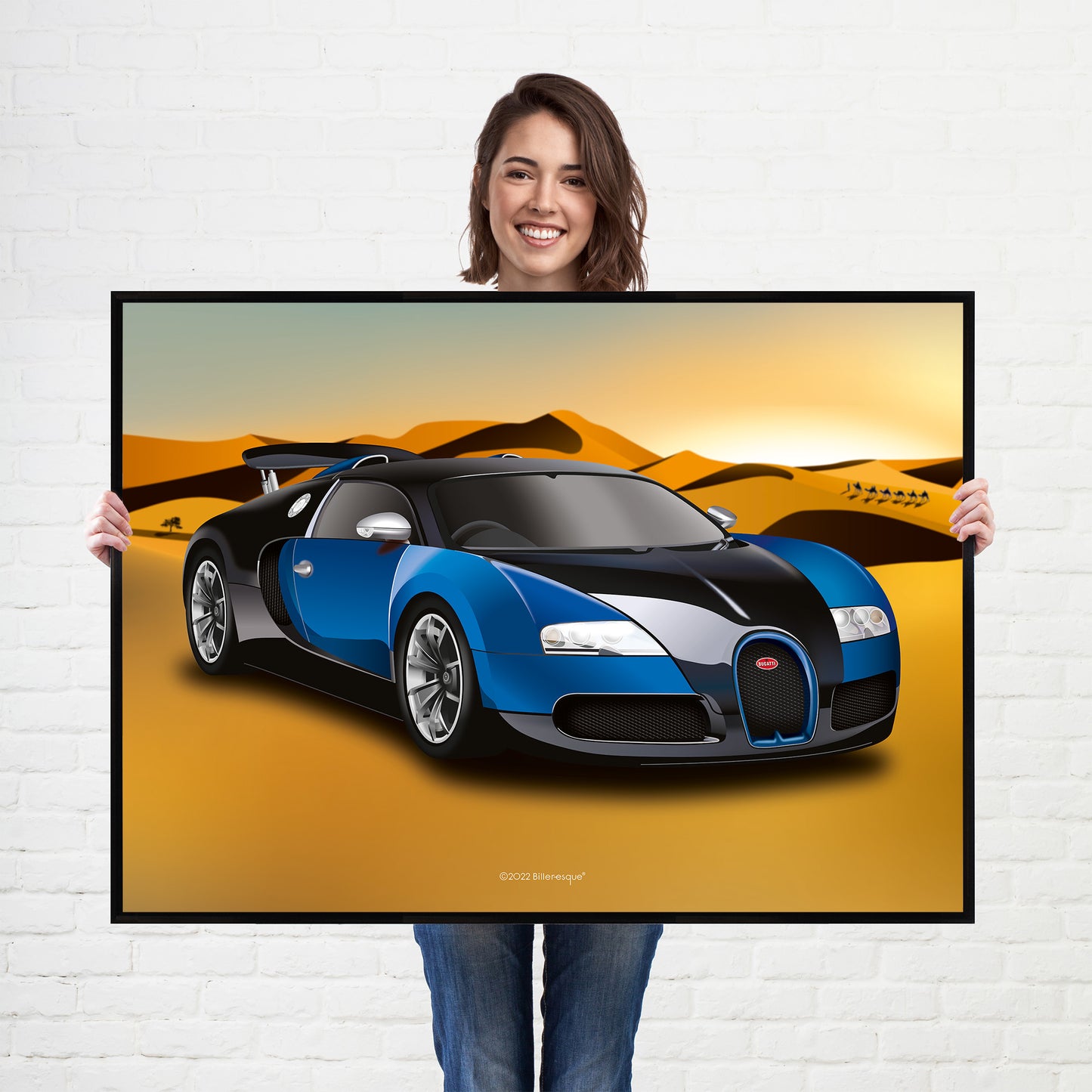 Bugatti Veyron Supercar Print - fast sports cars Poster