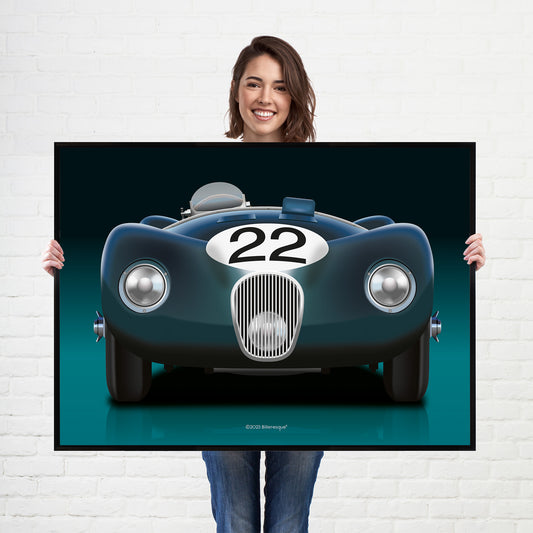 Jaguar C-Type 1951 Poster