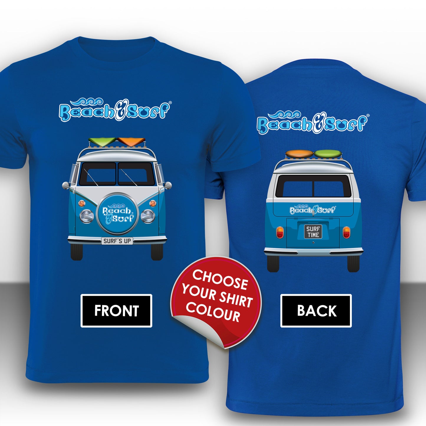 Camper Van Surfer T-Shirt - BEACH & SURF Leisure Wear