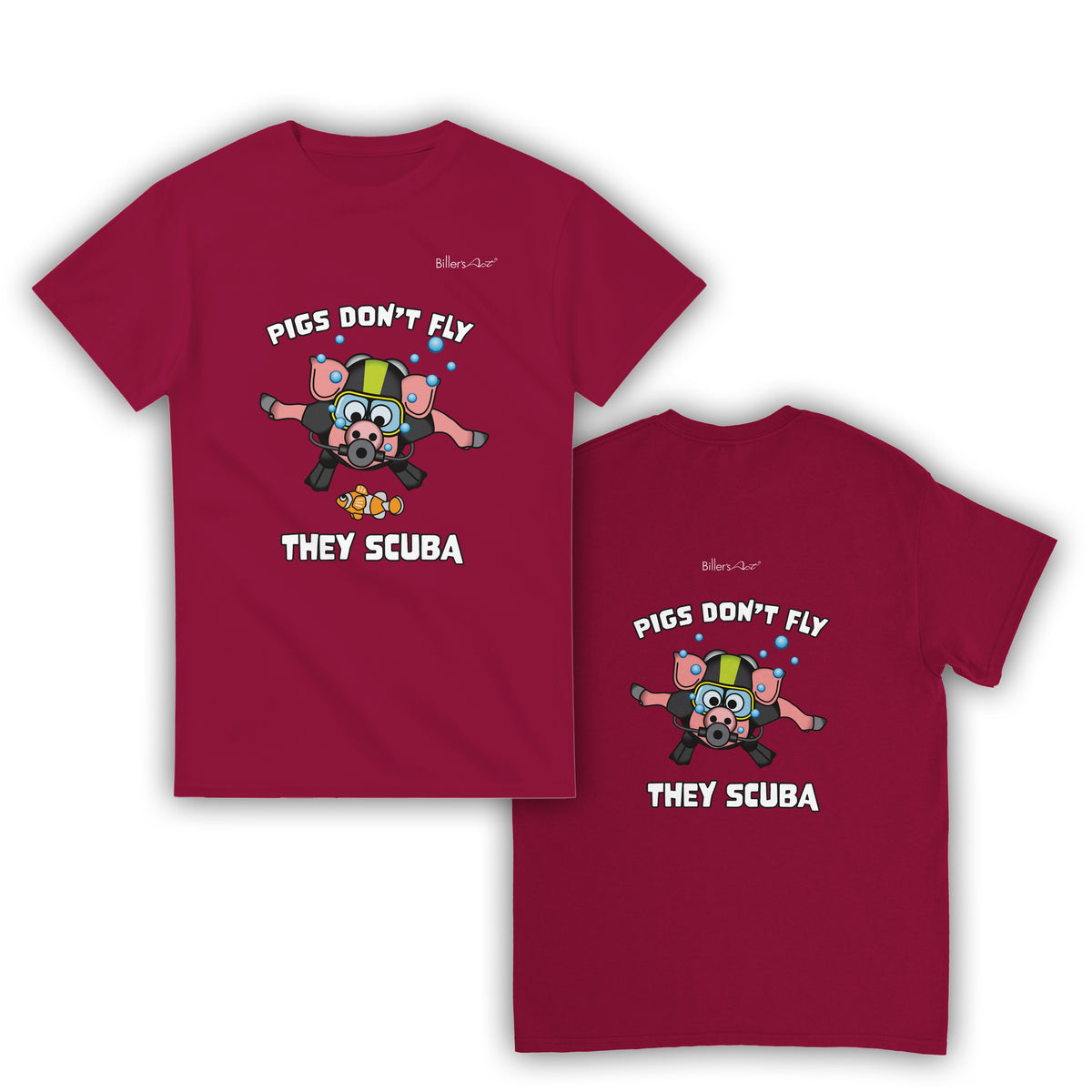 Pigs Don't Fly - Scuba Diving T-Shirt - Beach & Sure Leisure Wear
