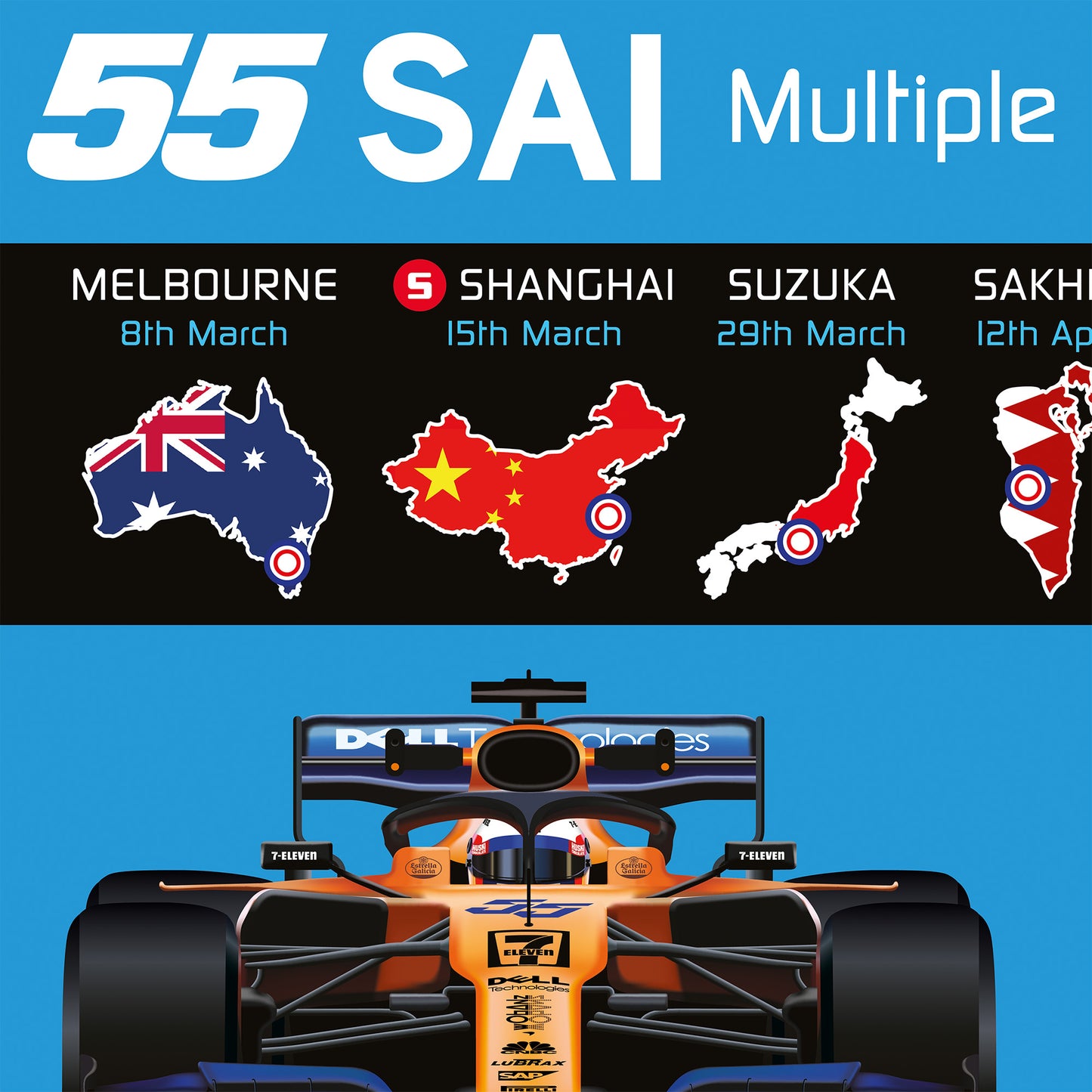 Carlos Sainz 2026 Formula 1 Celebration Print