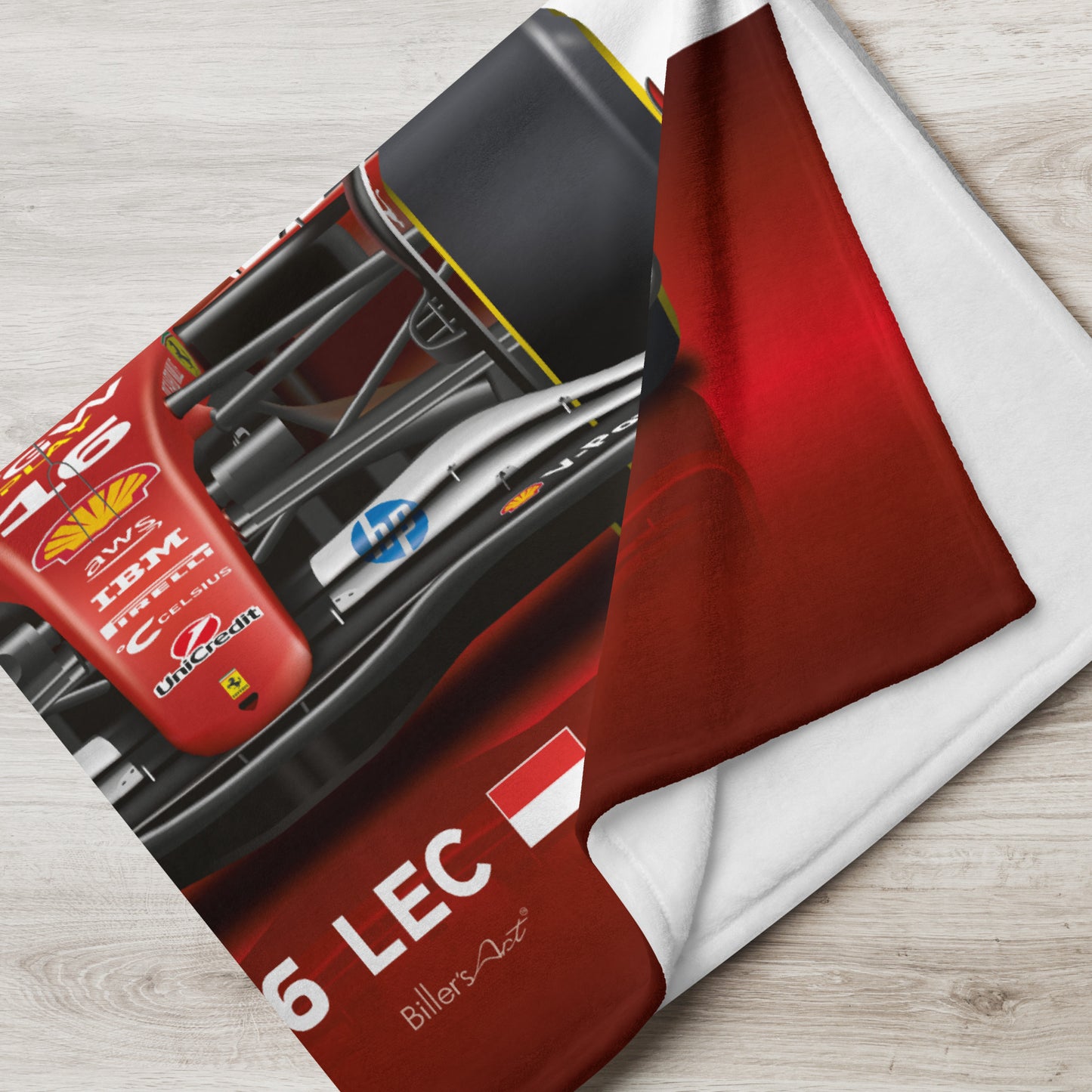 Charles Leclerc Formula 1 Ferrari 2025 Racing Car Throw Blanket