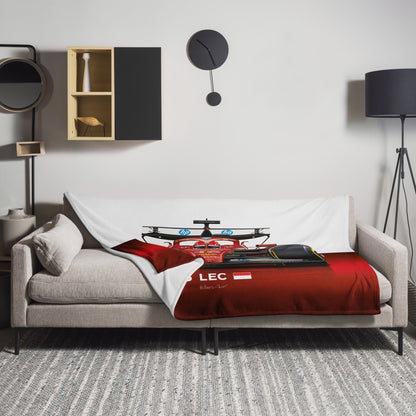 Charles Leclerc Formula 1 Ferrari 2025 Racing Car Throw Blanket